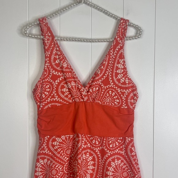 Patagonia Orange Tribal Print Sundress SZ M - Picture 8 of 8
